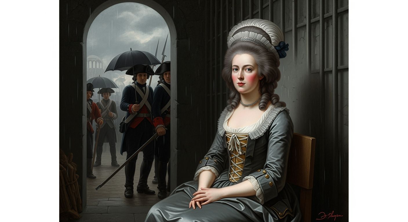 Marie Antoinette in Prison: Classical Oil Painting