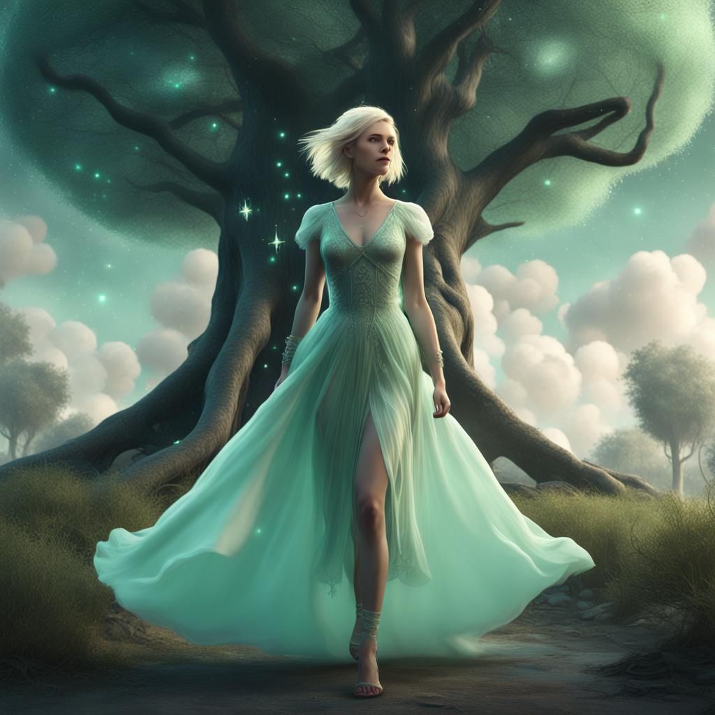 Cloud Dress: A Fantasy Art Matte Painting