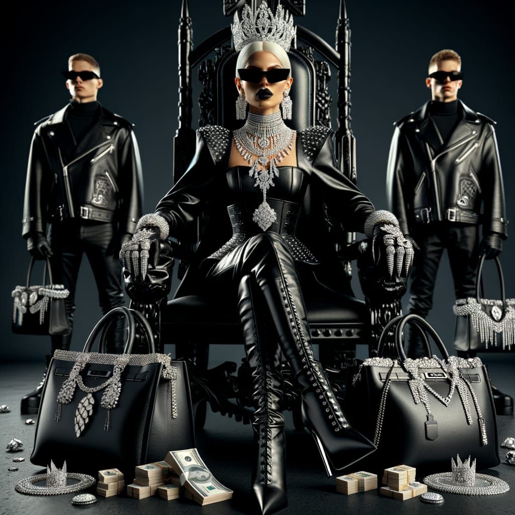 Leather Queen on Throne with Diamond Booty
