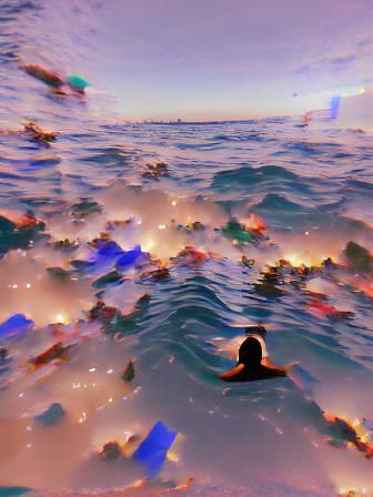 Surreal Sea of Thoughts: Digital Art Rendering