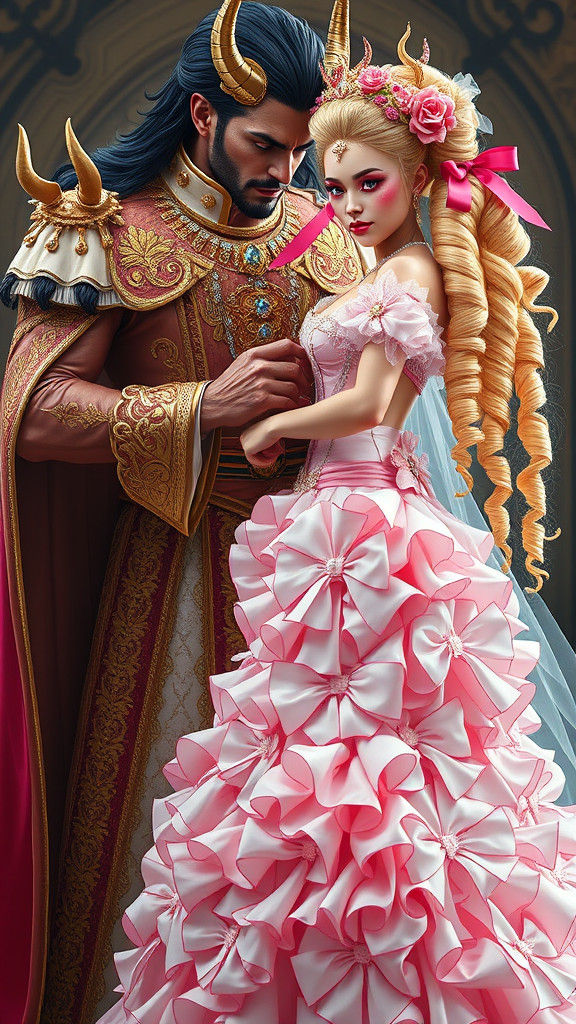 Demon King Buttons Corset of Sissy Princess