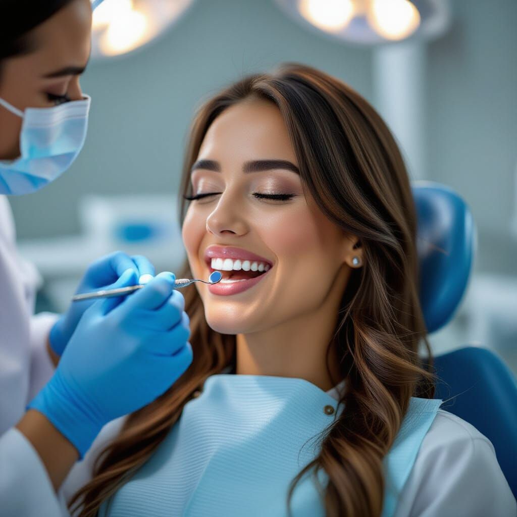 Realistic Dental Filling Procedure with Cinematic Lighting
