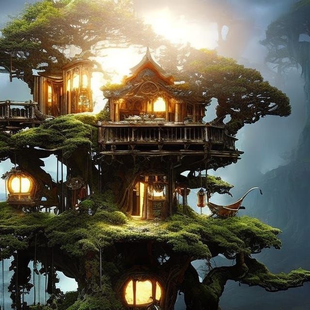 Nouveau Rococo House in Bonsai Yggdrasil
