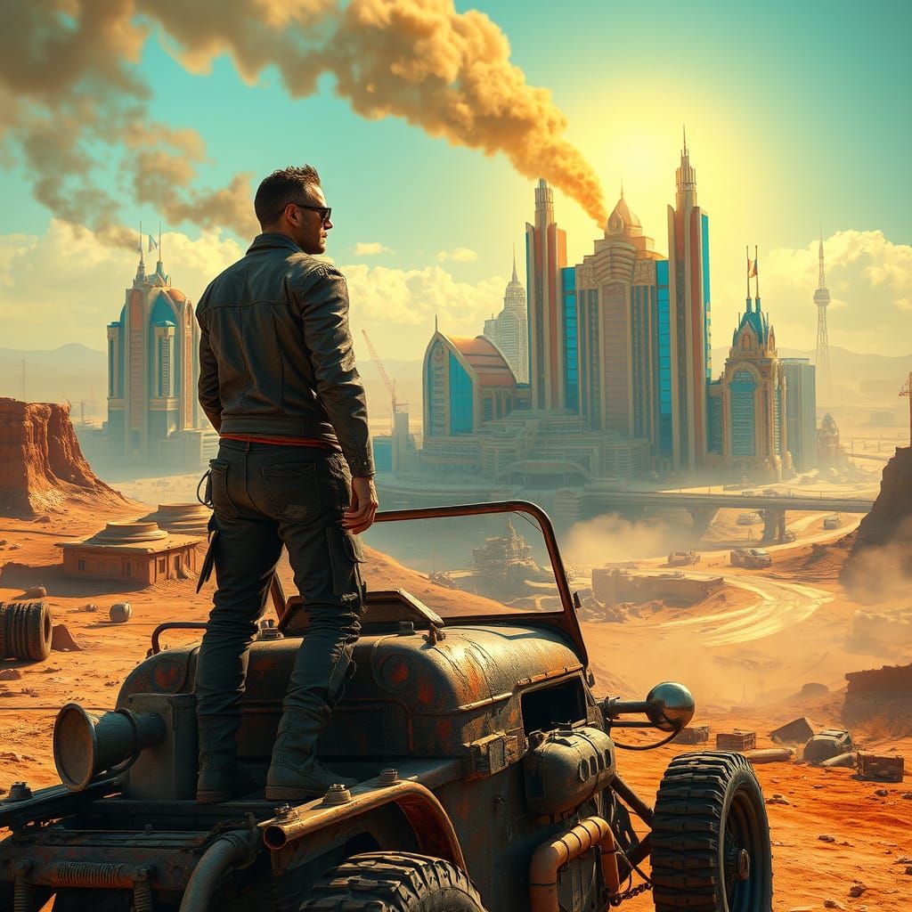 Mad Max in a Post-Apocalyptic Wasteland