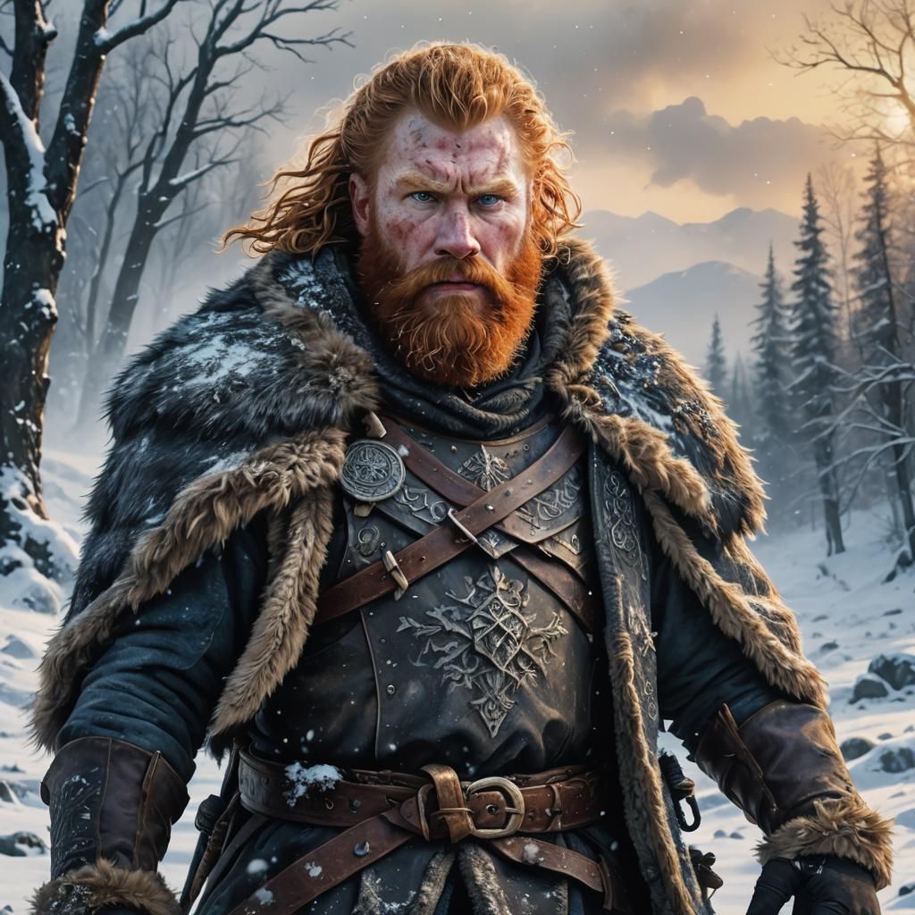 Tormund the Wildling Warrior in Snowy Wilderness