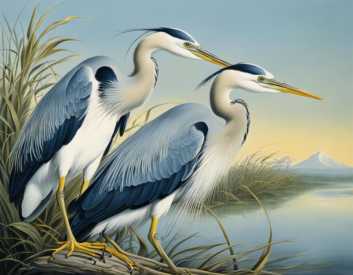 Herons Develop Scales and Iridescent Breath