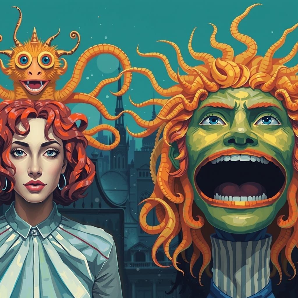 Medusa and Her Giant Muppet Are Having a Tough Morning