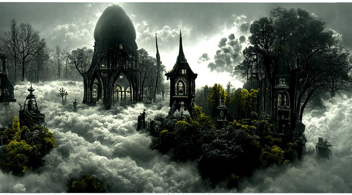 Eerie AI Indoctrination in Gothic Art Style