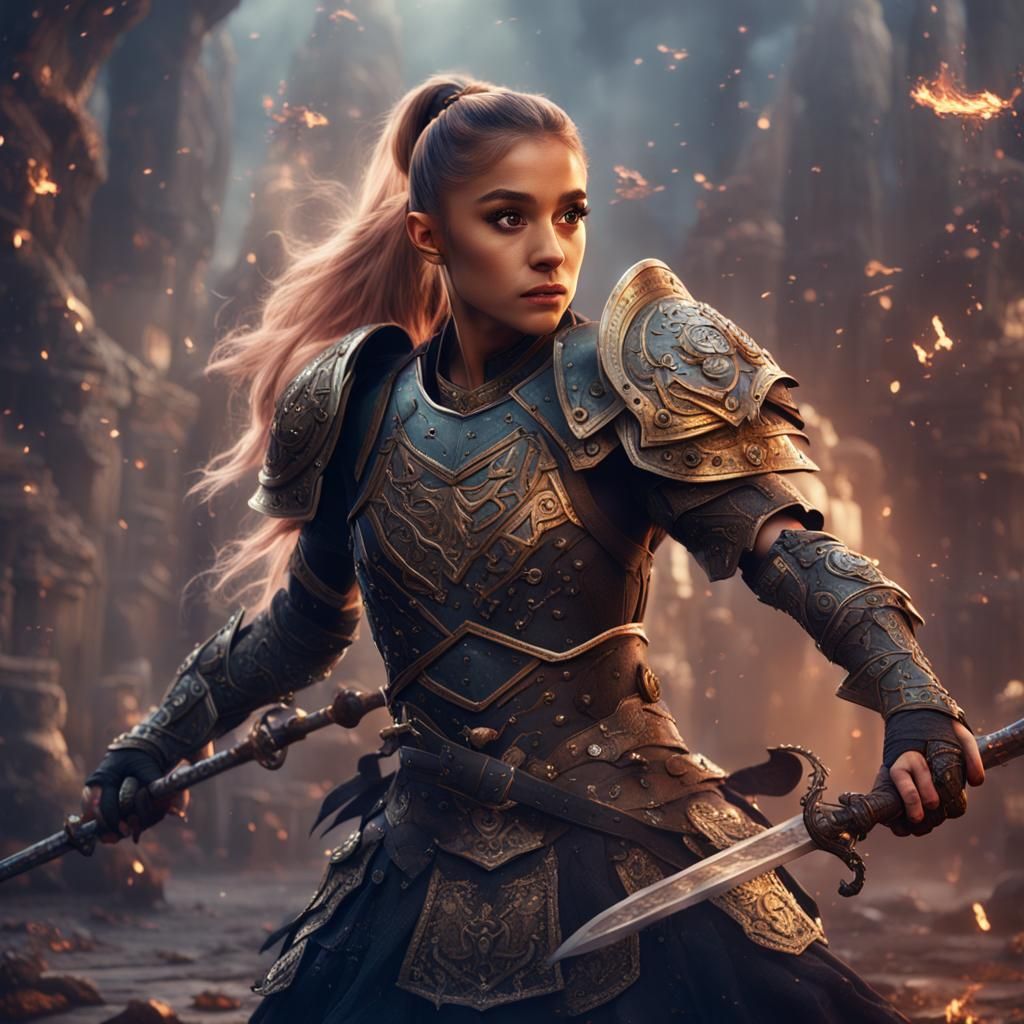 Fantasy Warrior in Detailed Matte Painting Style