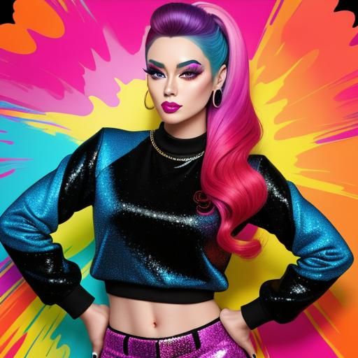 Comedic Pop Art Portrait in Macro Shot