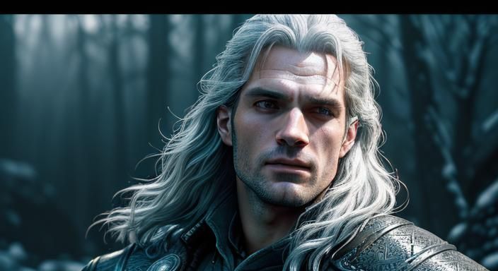 Geralt of Rivia Monster Hunt: Photorealistic Epic Portrait