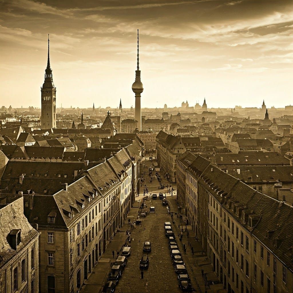 Berlin Cityscape in Expressionist Style