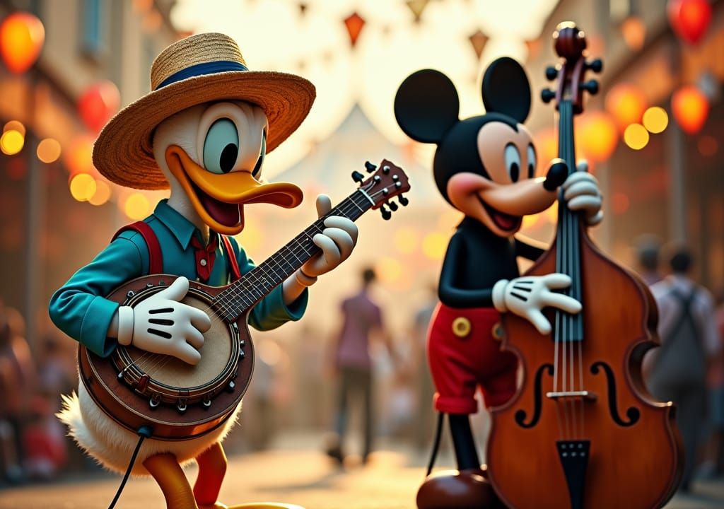 Mickey, Minnie, and Donald Duck's Carnival Band
