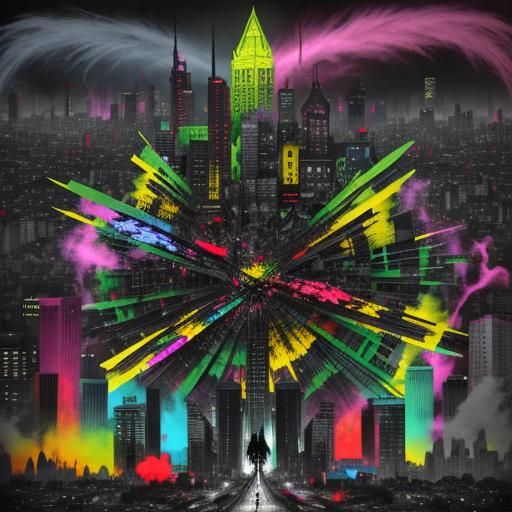 Surreal Monster Cityscape of Emotions