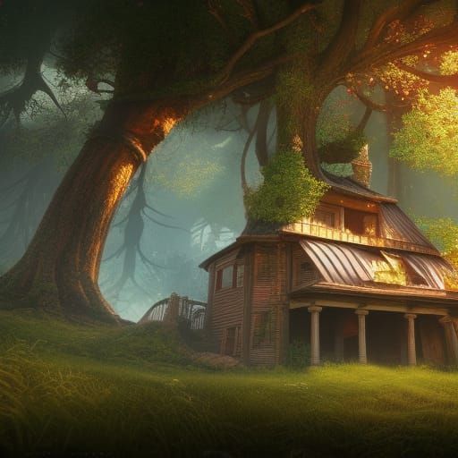 house inside forest