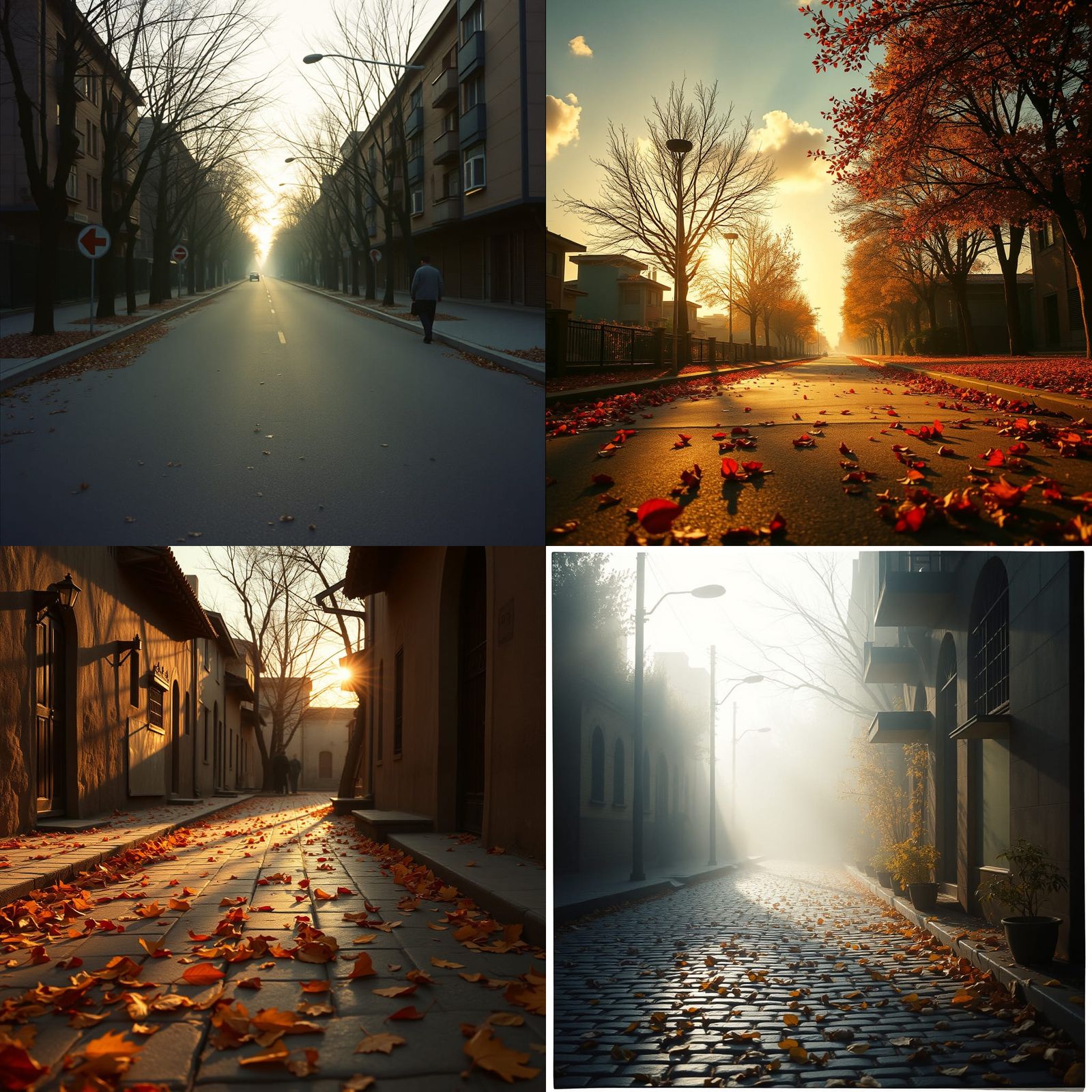 Autumn in Iran: Cinematic Street Scene