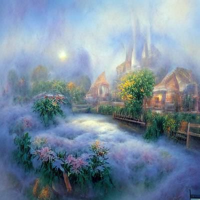 Ethereal Misty Willow in Luminist Style