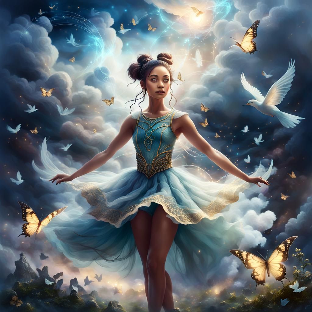 Goddess of Sky Sanctuary in Abstract Neoralism