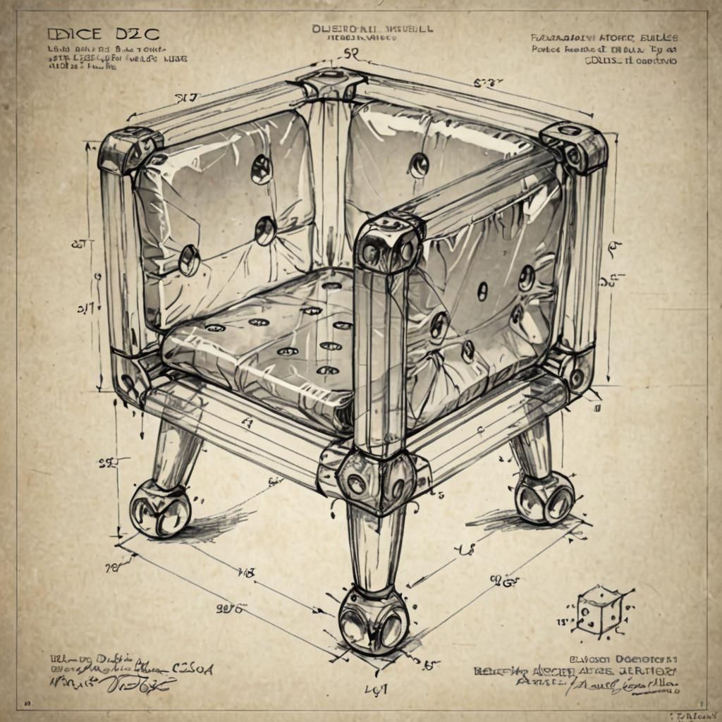 Translucent Dice Chair Patent Drawing