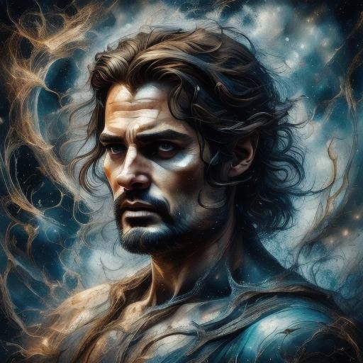 Apollo as Eric Bana: Godlike Ink Portrait