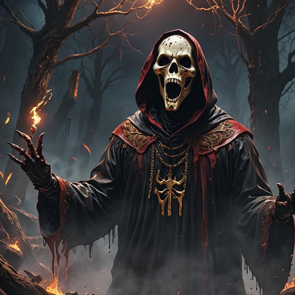 Detailed Ghostface Matte Painting in 8k