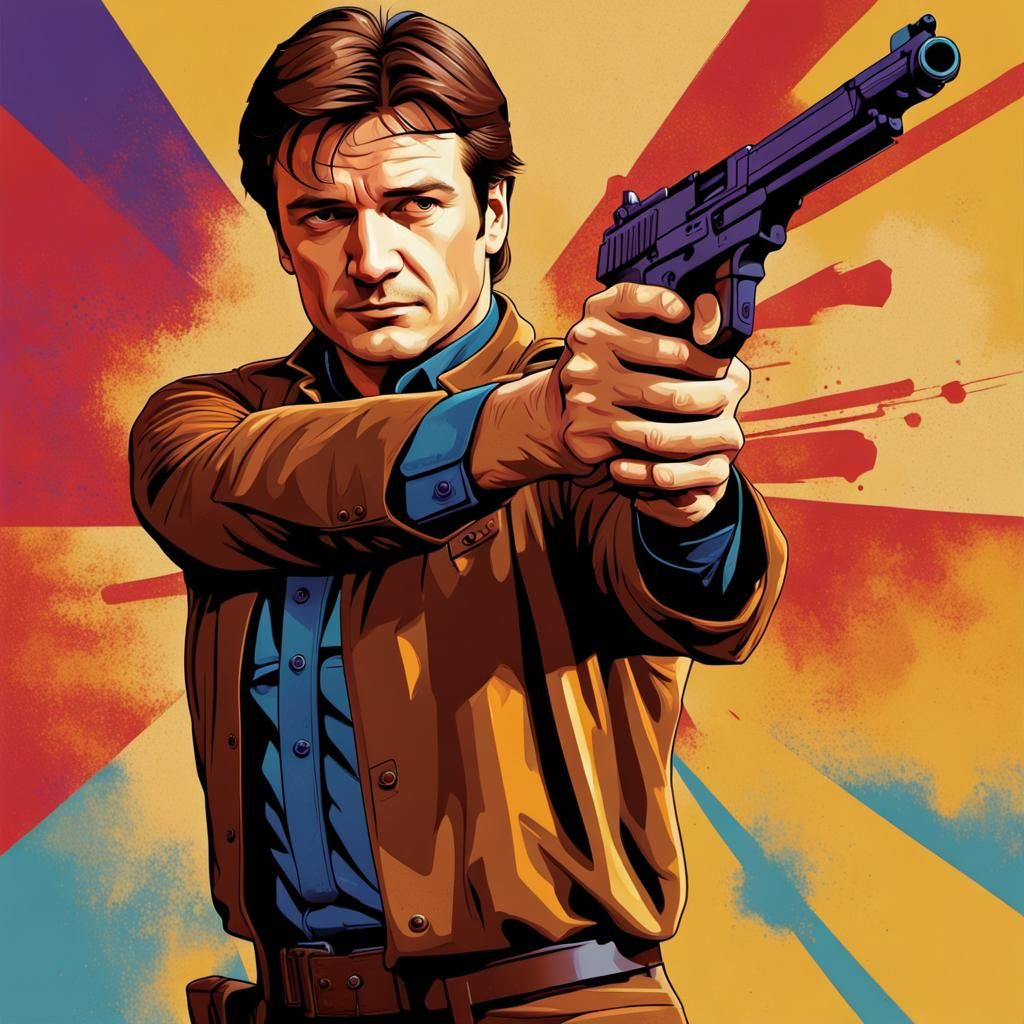 Captain Malcolm Reynolds Pop Art Screen Print