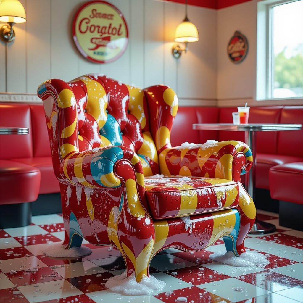 Cola Ice Armchair in Retro Diner