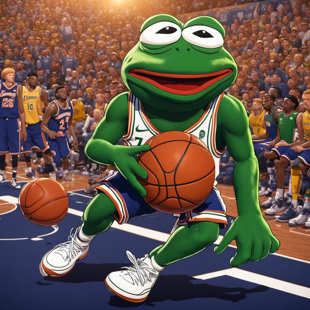 Pepe the Frog as Larry Bird in NBA Art