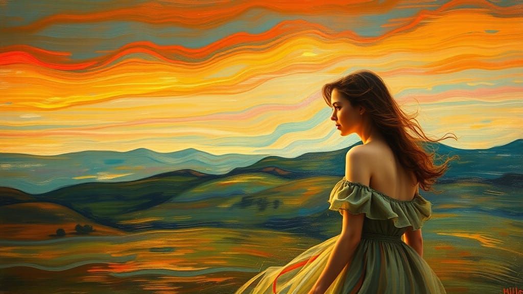 Vivid Dreamscapes in Whimsical Art Brut Style