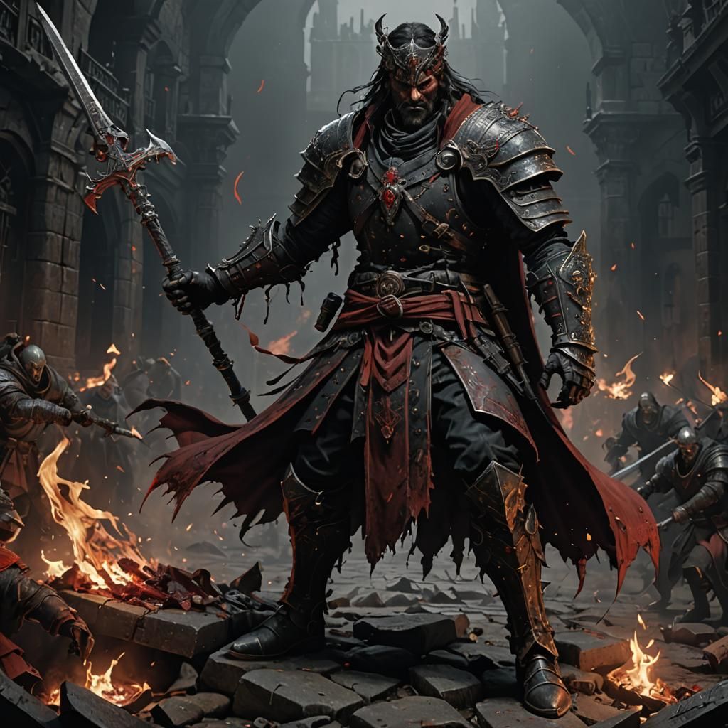 Cinematic Action Pose of Mohg, Lord of Scarlet Rot