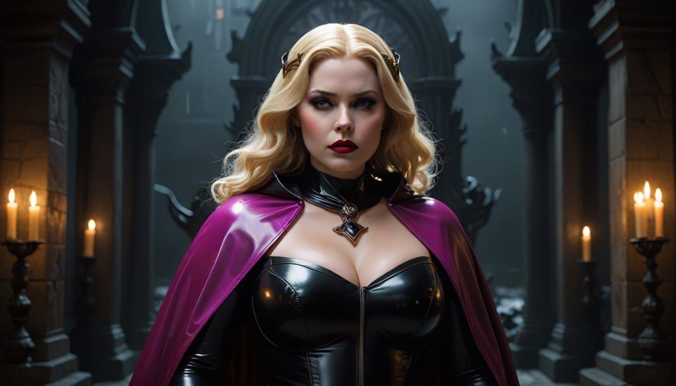 Ethereal Beauty in Dark Latex Cape: Inspired by H.R. Giger's...