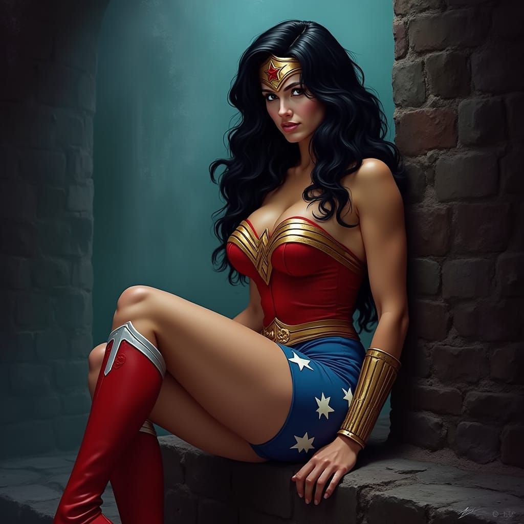 Wonder Woman in Epic Battle Against Mythical Cthulhu