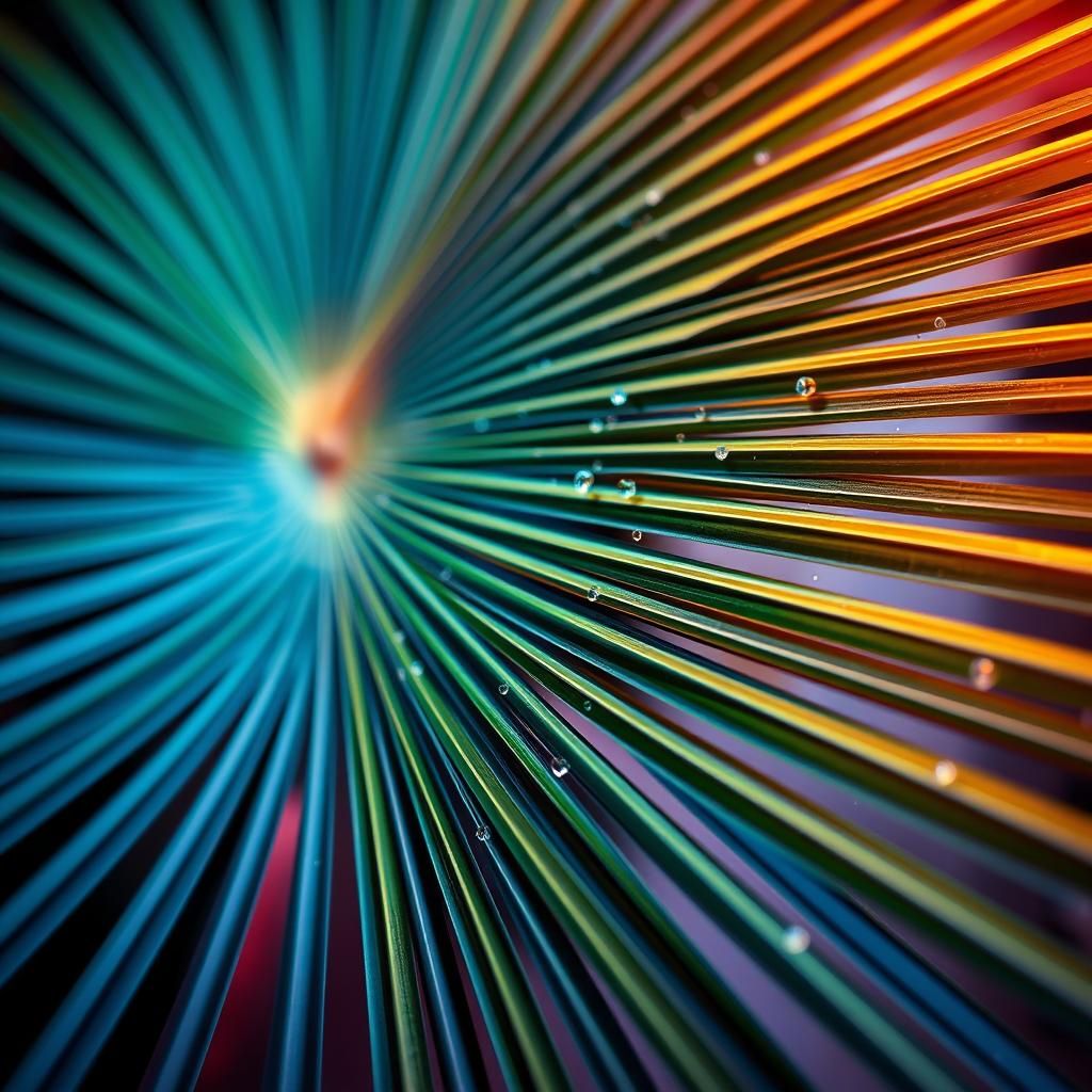 Photorealistic Macro Abstract Palm Leaf Design