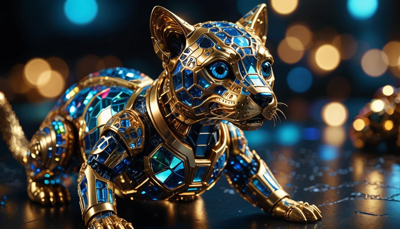 Holographic Toy in Photorealistic CGI Style