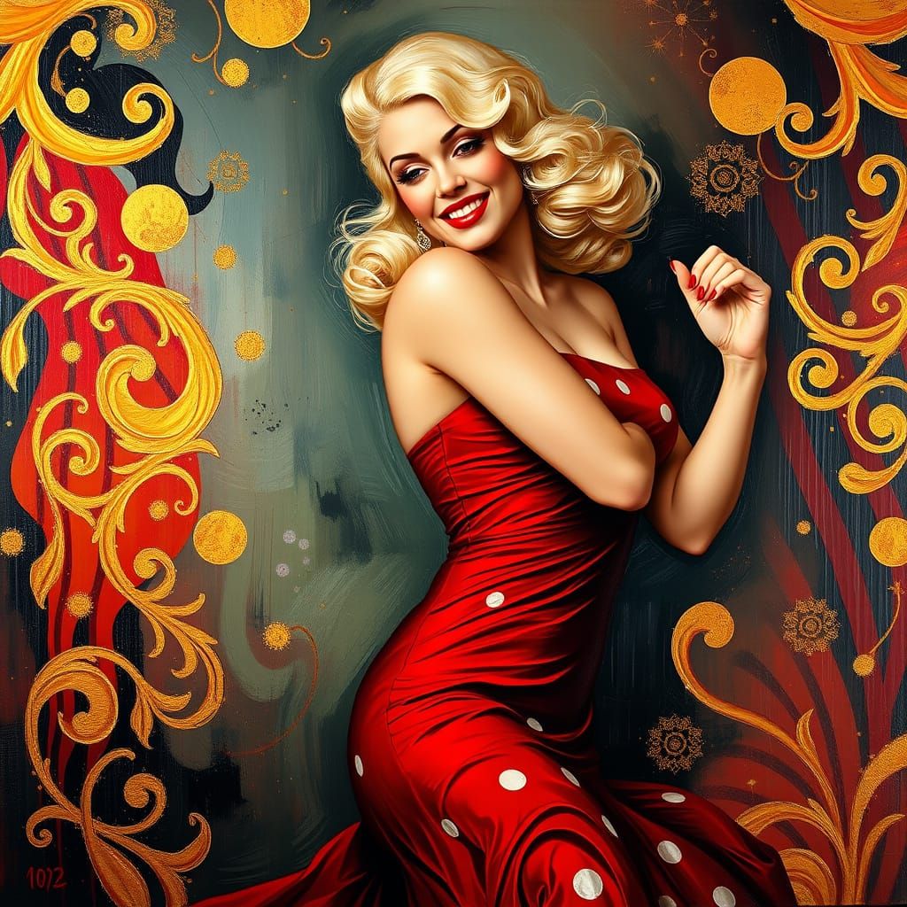 Rockabilly Goddess in Crimson Red