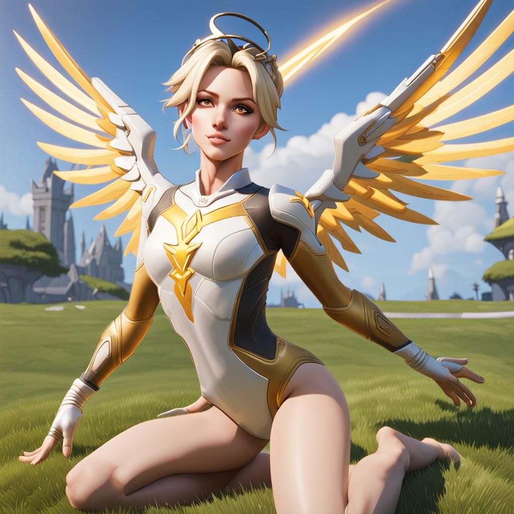 Overwatch Mercy as Gymnast in Overwatch World