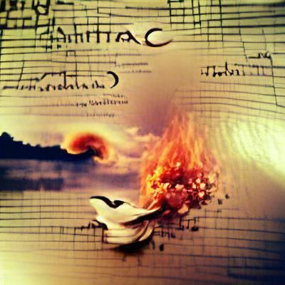 Abstract Digital Art: A Fiery Inferno