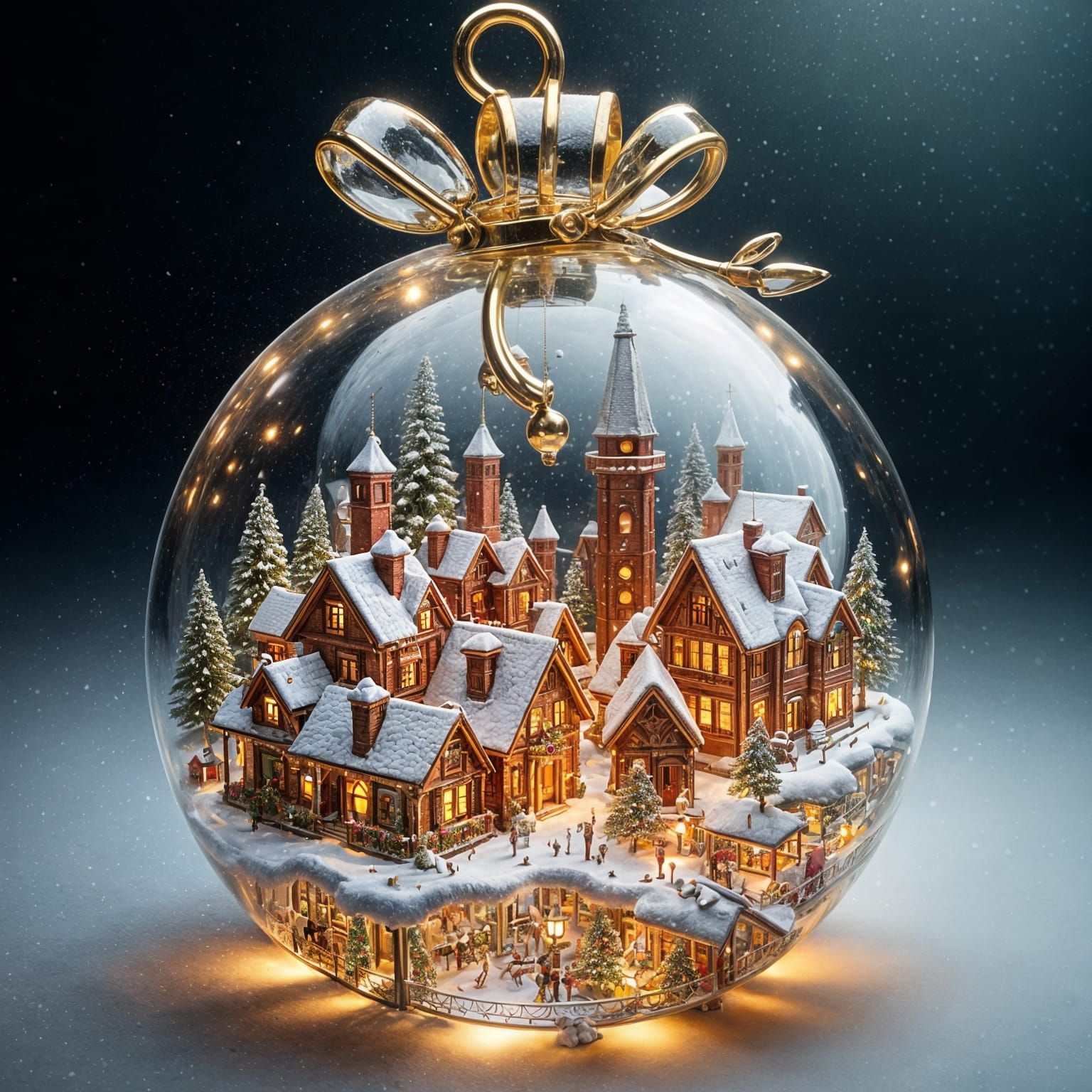 Surreal Double Exposure Captures Whimsical Christmas Magic