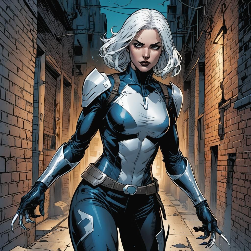 Marvel-style Comic Book Art of Mutant Superhero