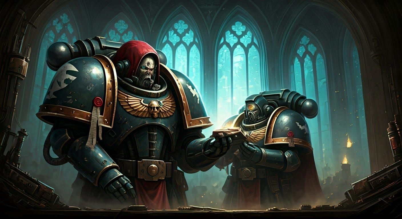 Space Marine Apothecary and Techmarine: Gothic Futurism