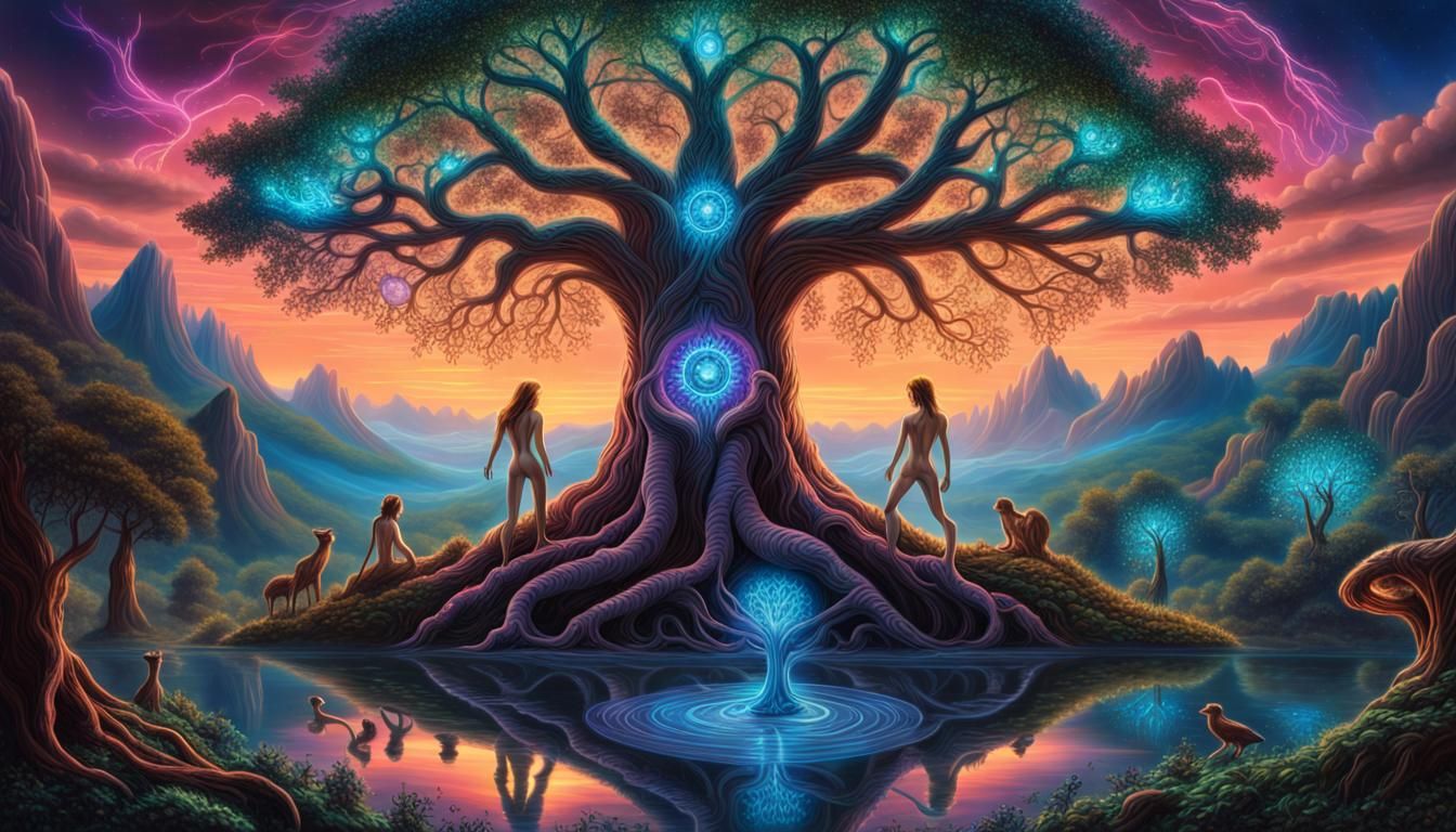 Utopian World: Adam and Eve in Perfect Harmony