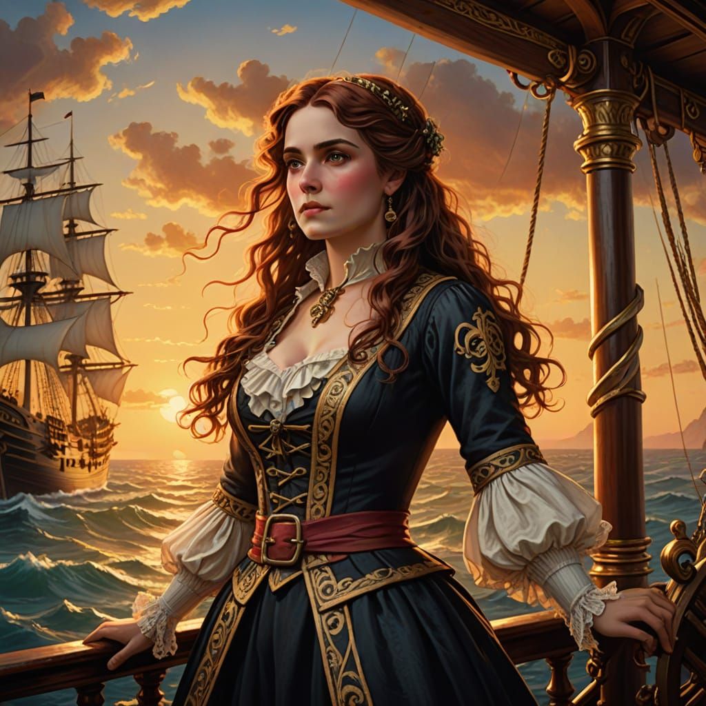 Sultry Pirate Queen Embarks on the High Seas in Vibrant Oper...