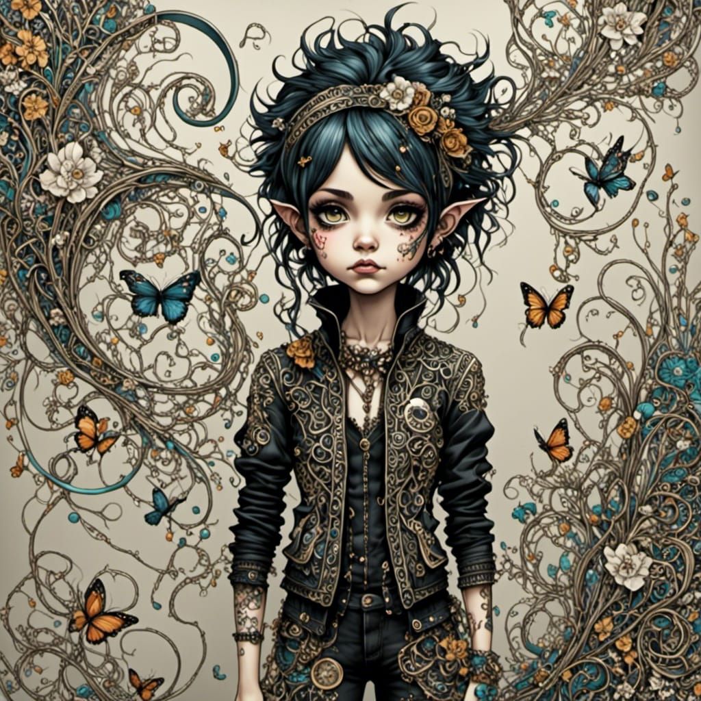 Anime Punk Girl Street Art Masterpiece