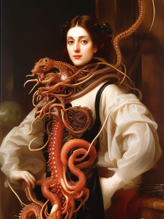 Armored Aristocrat Portrait in Weird Science Fantasy Style