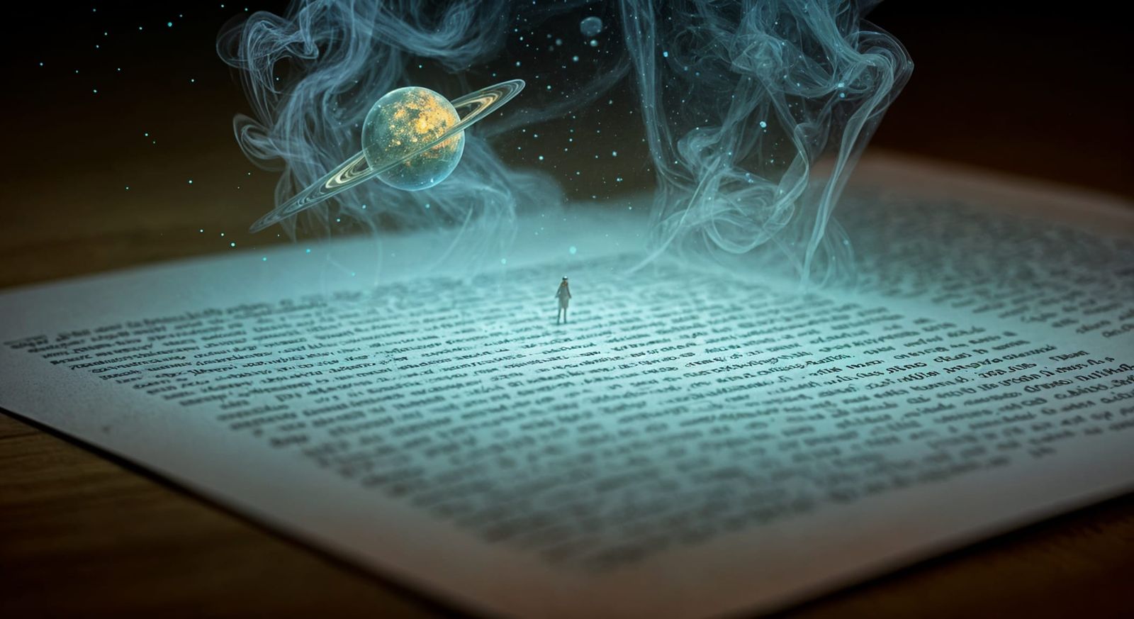 Frost Covered Poems Come Alive in Fantasy Hologram