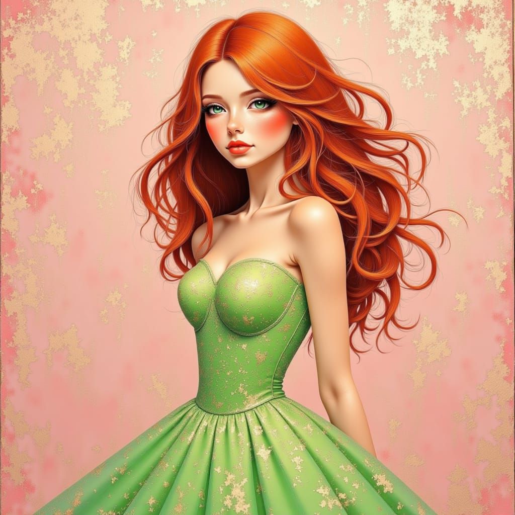 Ethereal Goddess in Copper Hues