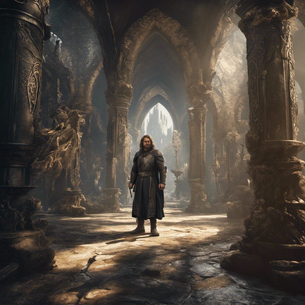 King Aragorn of Gondor: Detailed Fantasy Concept Art