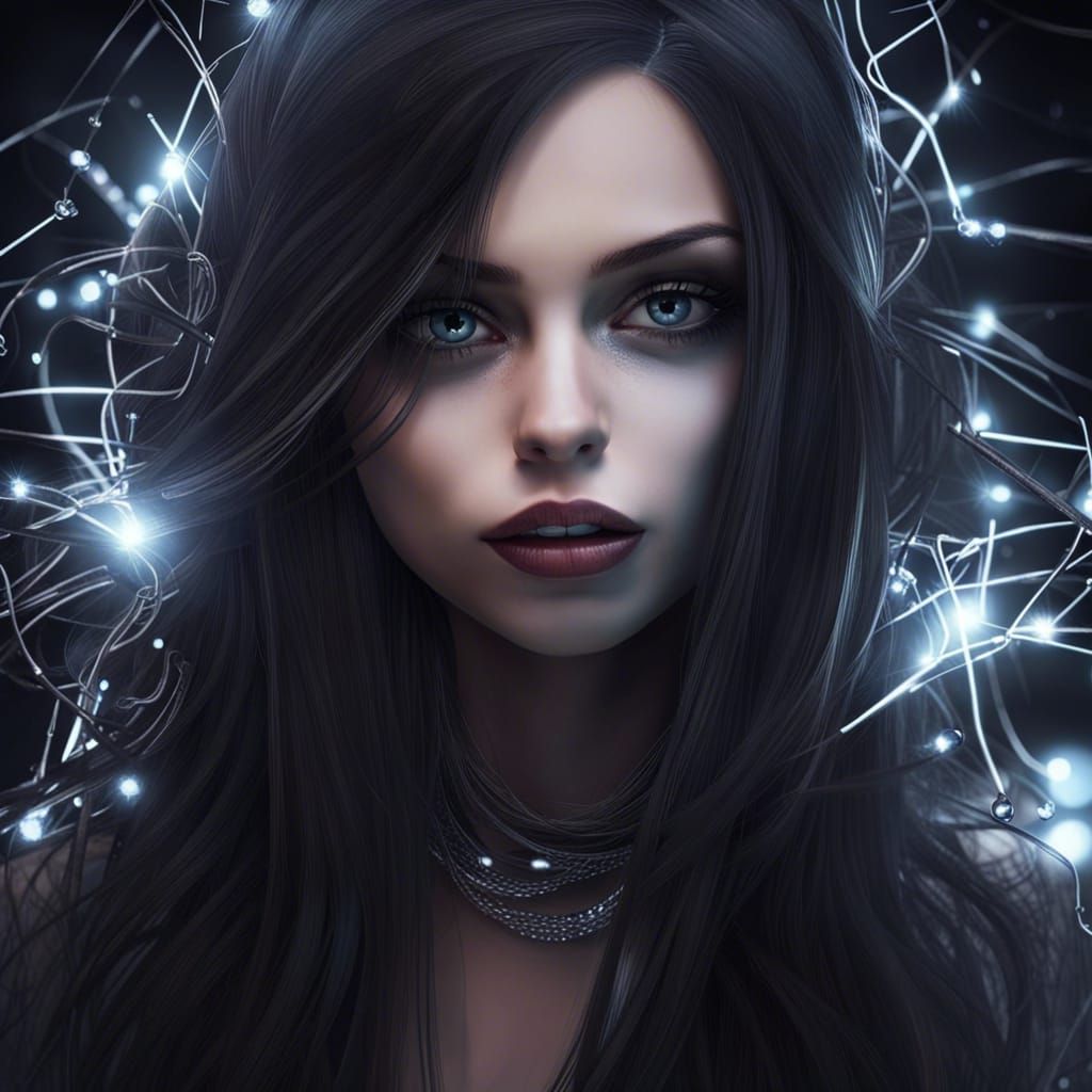 Surreal Sparkling Portrait in Hyperrealistic Style