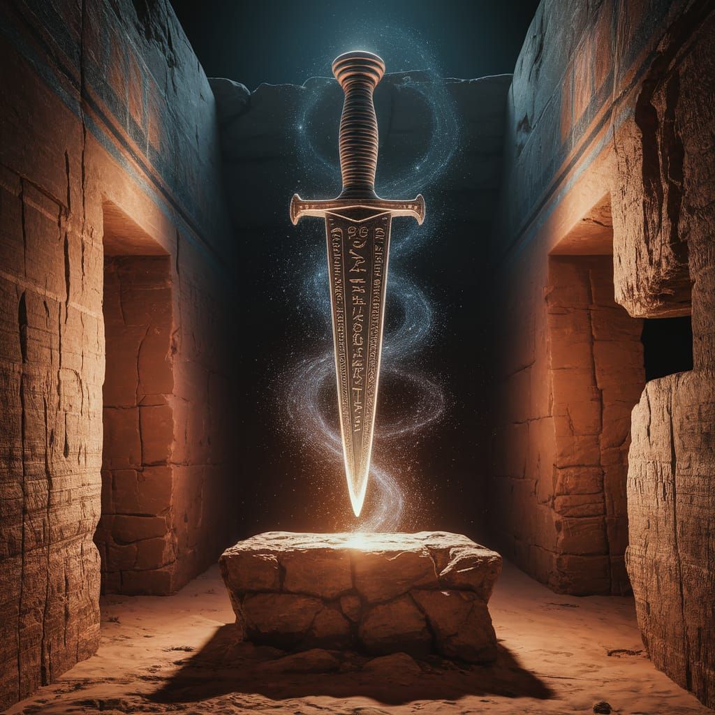 Legendary Dagger of Tutankhamun with Cosmic Energy