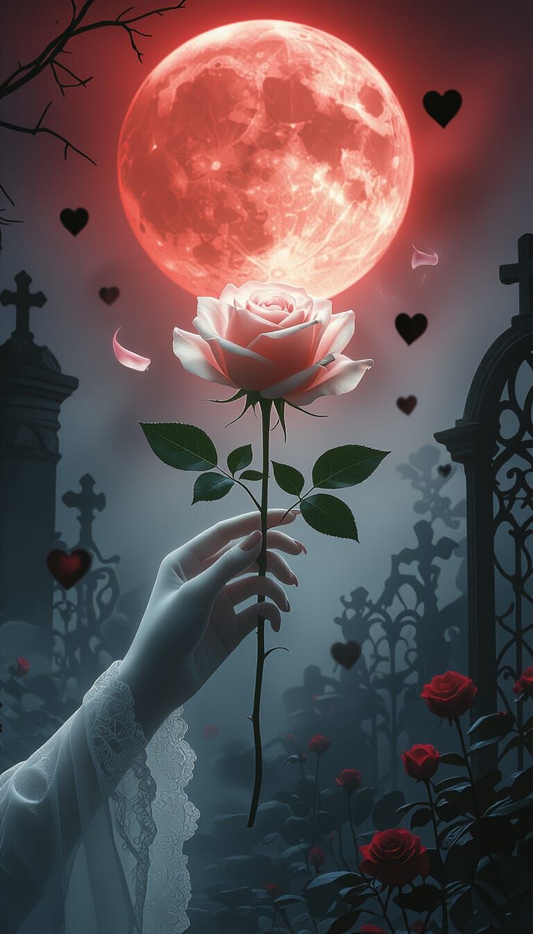 Ghostly Rose Under Blood Moon, Cursed Valentine's Theme